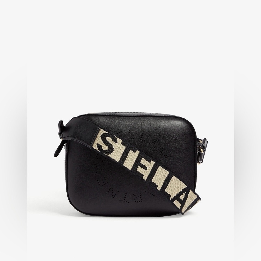 STELLA MCCARTNEY logo mini faux-leather cross-body camera bag